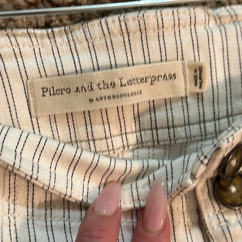 Pilcro and letter press ANTHROPOLOGIE white high rise skinny jeans size 28A NWT - Picture 6 of 16